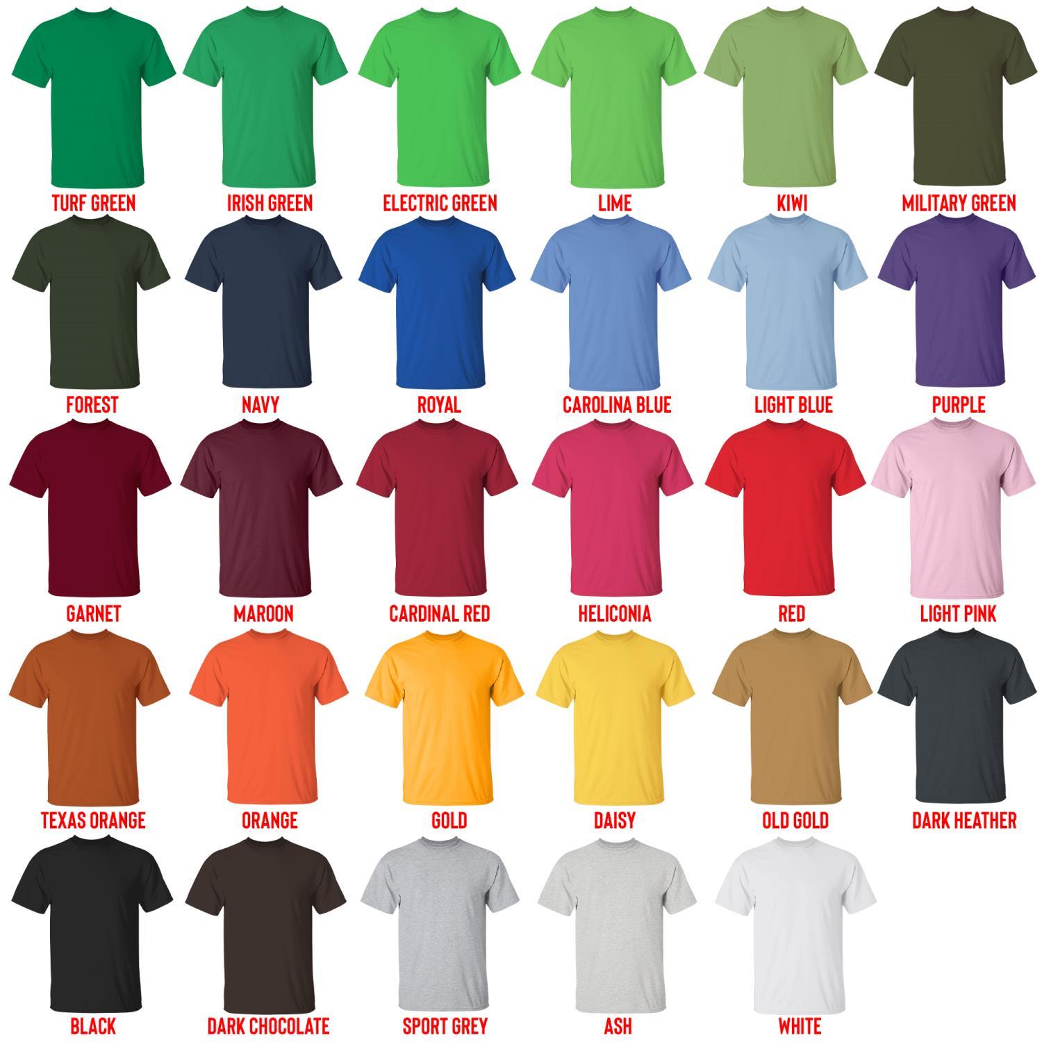 t shirt color chart - High School DxD Merch