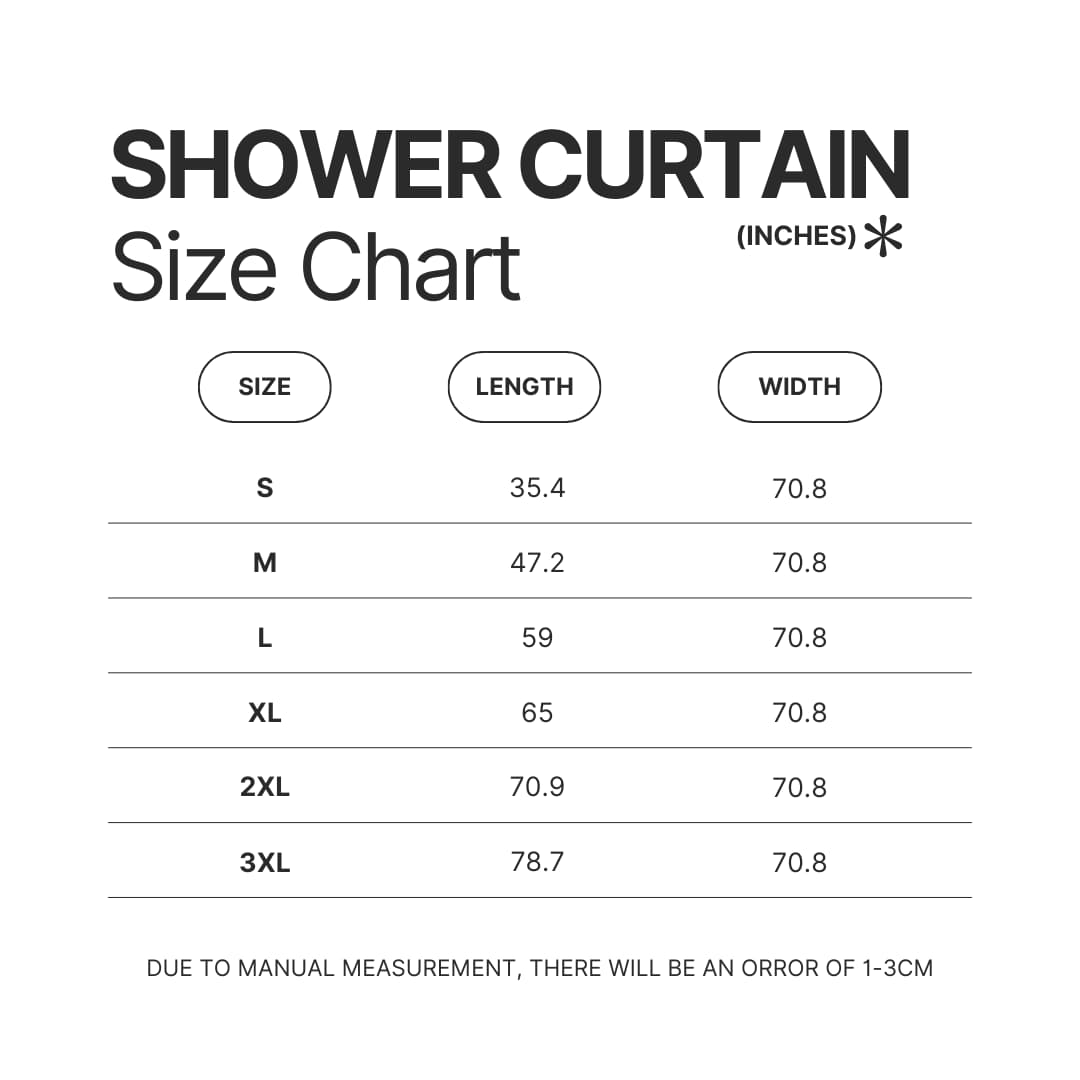 Shower Curtain Size Chart - High School DxD Merch