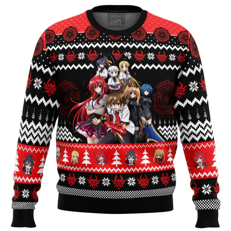 Christmas Characters High School DxD Ugly Christmas Sweater